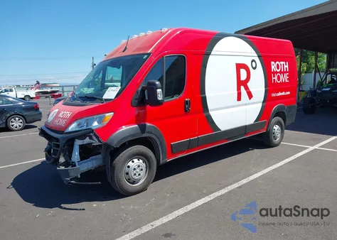 2023 Ram Promaster 2500 High Roof 159 Wb из США, поврежденный, VIN 3C6LRVDG0PE500661